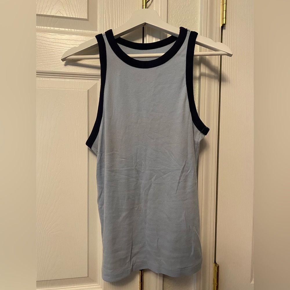 A New Day Light Gray Ribbed Top